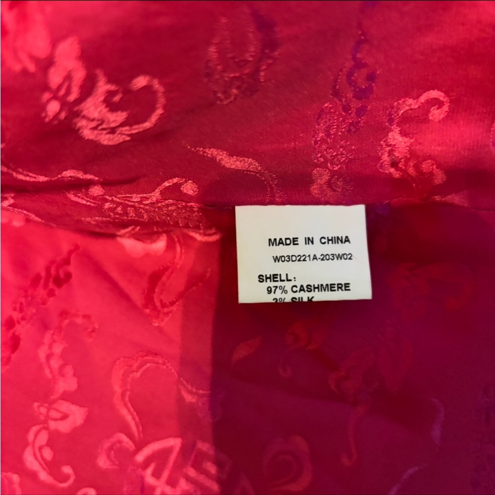 Vintage Asian Floral Embroidered Cashmere Silk Mandarin Jacket Frog Clotures - Picture 8 of 11
